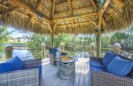 Del Sol offers a Tiki Hut with a Lounge Area and Fire Pit Great for Sunset Evenings or Morning Coffee
